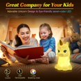 thumbnail image 3 of 8 Inch Large Unicorn LED Night Light for Kids, Portable USB Rechargeable 7-Color Touch Control Nursery Night Lamp for Children Bedroom Home Decoration., 3 of 5