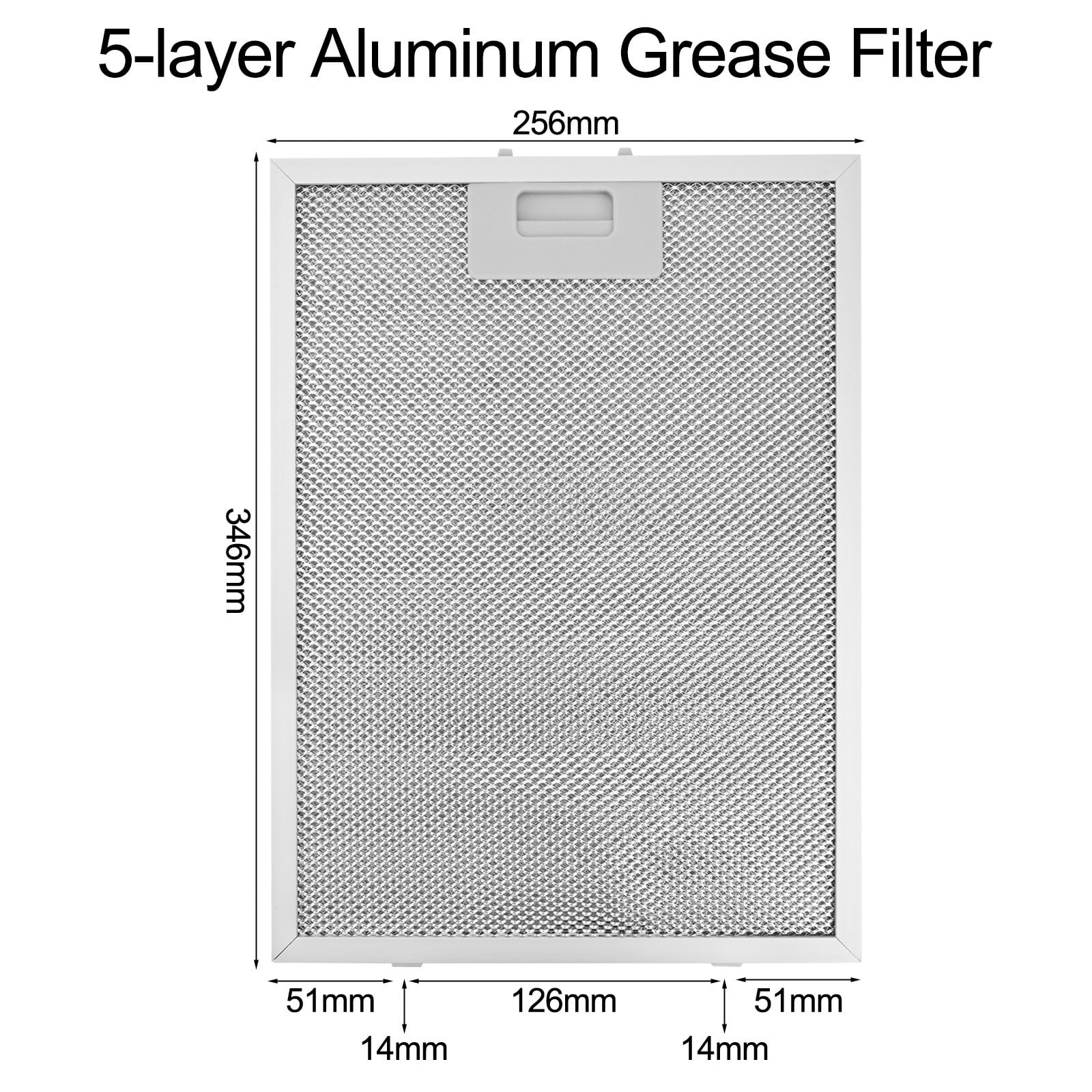 Silver Cooker Hood Metal Mesh Extractor Vent Filter 346 x 256 x 9MM