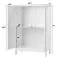 thumbnail image 3 of Topbuy Bathroom Storage Cabinet with Double Doors Wooden Cupboard Shoe Cabinet White, 3 of 7