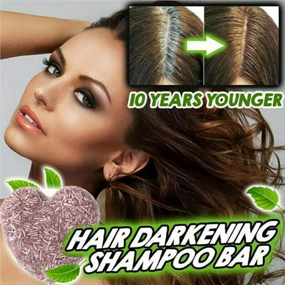 Hair Darkening Shampoo Bar Handmade Darkening Shampoo Bar Shampoo Solid Shampoo Bar with Heart Shape