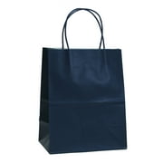 12 CT Medium Navy Kraft Bags, Kraft Gift Bag, Food Safe Ink &Paper(STURDY & THICKER), Kraft Bag With Colored Sturdy Handle