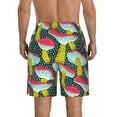 thumbnail image 3 of Bixox Men's Green Mushroom printing Casual Classic Fit Short Summer Beach Shorts, 3 of 6