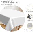 thumbnail image 3 of 60x84inches White Rectangle Tablecloth Polyester Rectangle Table Cloth Stain Resistant Wrinkle Free and Washable Table Cover for Kitchen Dining Buffet Banquets Wedding Parties Supplies, 3 of 7