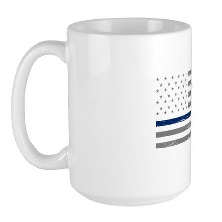 

CafePress - Thin Blue Line - 15 oz Ceramic Large Mug