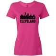 thumbnail image 3 of Inktastic Cleveland Skyline Grunge Women's T-Shirt, 3 of 5