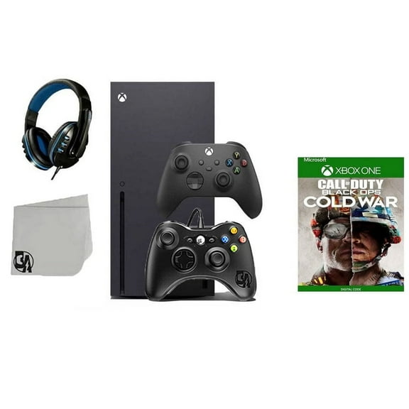 Pre-Owned Xbox Series X Video Game Console Black with Call of Duty Black Ops Cold War BOLT AXTION Bundle with 2 Controller ( )