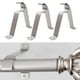 thumbnail image 3 of Soportes para barra de cortina de hierro resistente, soportes para barra tipo R, soporte para barra de cortina de pared 19 mm de plata, 3 of 9