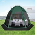 thumbnail image 6 of Screen Tent with Removable Floor,  10'x10' Six-Sided Gazebos with Mosquito Netting Sunproof Outdoor Canopy Tent for 4-6 People Family Backyard Party Outside Activities, Green, 6 of 6