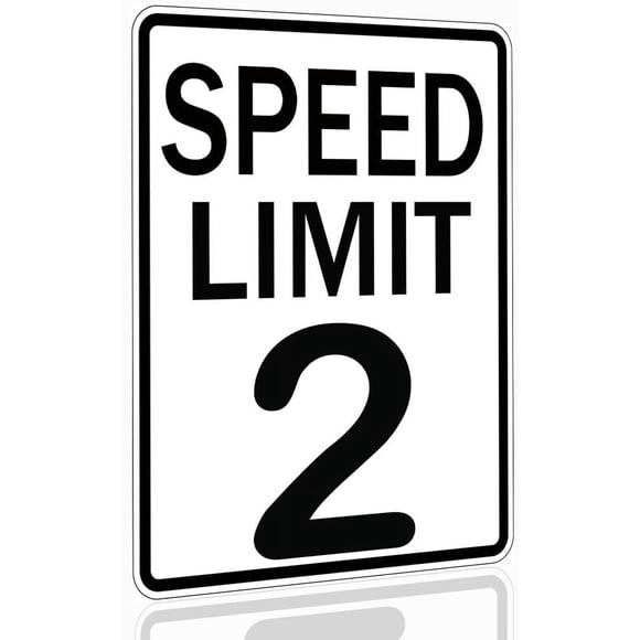 Cartel de metal Yosqego Speed Limit 2 divertido, vintage, 20 x 30 cm