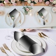 thumbnail image 2 of Black White Cloth Napkins, Gradient Gray Monochrome Minimalist Stripe Washable and Reusable Dinner Napkins Set of 8, Table Napkin for Kitchen Party Birthday Wedding Hotel Housewarming 20"x20", 2 of 8