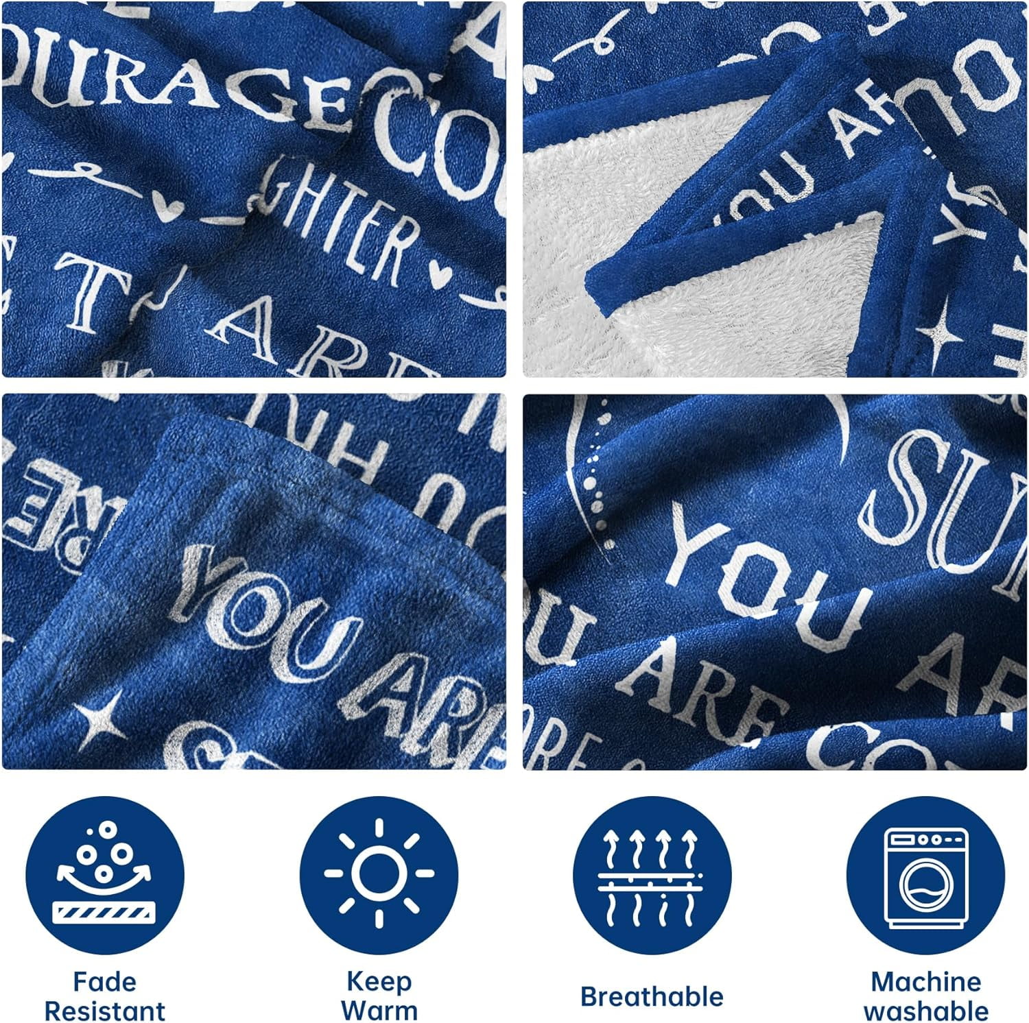 Blanket Gifts for Women or Men - Get Well Blanket, Inspirational Gifts for Her Him, Feel Better After Surgery Gifts, Thinking of You Gifts for Mom Friend Sister Coworker