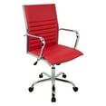 thumbnail image 2 of Master Contemporary Adjustable Office Chair with Swivel in Grey Faux Leather, 2 of 8