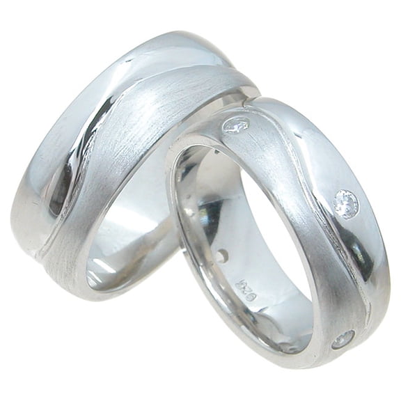 925 Sterling Silver Matching Rings for Couples and Wedding Bands