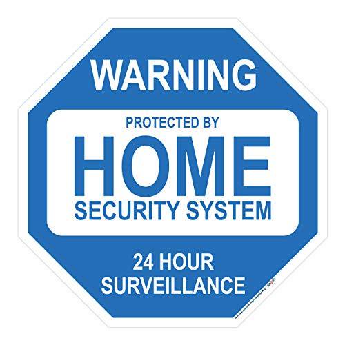 Warning Home Protected By Security System Sign, 10" x 10", Reflective