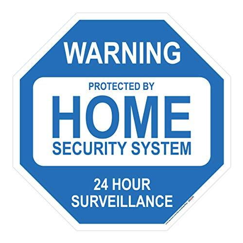 Warning Home Protected By Security System Sign, 10" x 10", Reflective