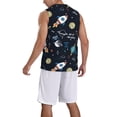 thumbnail image 5 of Gaeub Space Men's Mesh Basketball Jersey, Quick-Drying Sleeveless Top S-4XL, Loose Muscle Tank Top -XX-Large, 5 of 9