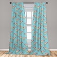 thumbnail image 5 of Ambesonne Anime Curtains, Rainbow Clouds Hearts, Pair of 28"x84", Multicolor, 5 of 5
