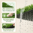 thumbnail image 3 of Dog Toilet Indoor Puppy Training Pad, Dog Potty Pet Training Grass Mat, Removable Waste Tray for Easier Clean Up, with 2 Pcs Artificial Turf, 25''x20'', 3 of 7
