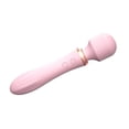 thumbnail image 2 of Máquina de masaje para mujer, masajeador femenino recargable por USB con 10 frecuencias de vibración de doble cabeza, color rosa, 2 of 8