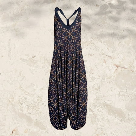 MITCOWBOY Body Suit  Womens Vintage Prints Straps V Neck Rompers Playsuit Jumpsuit  Long Sleeve Bodysuit  Overalls Women  Purple L (clearance)