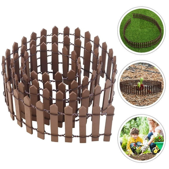 LEORX Flexible Shape Mini Fence for DIY Projects and Flowerpot Ornament 35.43x1.96 Inches