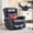 Blue, variant on Leumius Swivel Rocker Recliner Chair with Vibration Massage and Lumbar Heating,Ergonomic Lounge Chair with Rocking Function,Rivet Design,Red