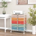 thumbnail image 4 of Costway 20 Art Craft Organizer Storage Cart  on Wheels Multipurpose Macaron, 4 of 7