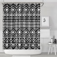 thumbnail image 2 of Extra Long Boho Shower Curtain 72x84 Inches - Vintage Floral & Tropical Leaves Pattern, Waterproof Bohemian Bathroom Decor with 12 Hooks, Tribal Rustic Style, 2 of 5