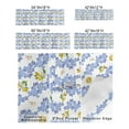 thumbnail image 3 of Kitchen Cafe Valance Curtain for Small Windows,Watercolor Farm Lemon Fruit Rod Pocket Short Valances Retro Blue Flower on White Window Treatment Panel for Living Room/Bedroom/Bathroom,42x18in, 3 of 9