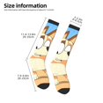 thumbnail image 2 of Masiiu Bluey Print Adult Crew socks, Comfortable Novelty Colorful Patterned, Breathable, Stylish Colorblock for Men Women, 2 of 6