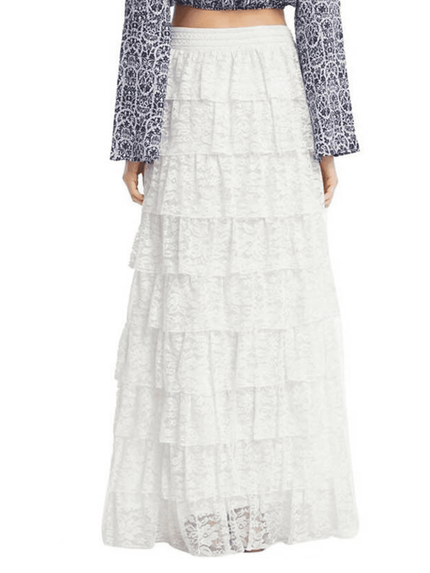 flowy maxi skirt lace