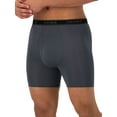thumbnail image 5 of Hanes Men's Value Performance Stretch Boxer Brief Underwear, Black/Grey, 3-Pack, 5 of 8