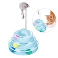 thumbnail image 4 of Juguete de pista para gatitos: cuatro niveles de juego interactivo, pista circular con bola en movimiento, 4 of 7