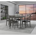 thumbnail image 3 of K-Living Modern Indoor 5-Piece Dining Set in Grey, 3 of 7