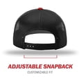 thumbnail image 4 of Gorra de béisbol Richardson 112 Trucker Snapback Split Rojo/Negro, 4 of 7