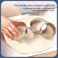 thumbnail image 2 of Dumpling Maker Mold Set and Cutter 7 Pcs Empanadas Press Dumplings Maker Machine, Stainless Steel Pierogi Cutter Press Pot Sticker Molds, Easy tool for Chinese Wonton Goya Dough Pie Ravioli, 2 of 5