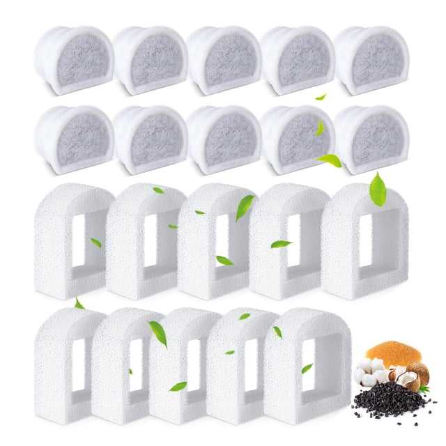 Filtros de repuesto para fuentes de agua, 20 unidades, para Cat Zuqqony