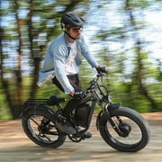 3000W(Peak)28MPH Electric Bike for Teens Adults,24 Fat Tire Off-Road EBike with 48V25AH Battery,Hydraulic Brakes,Electric Mountain Trail for Age 13+UL2849