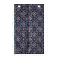 thumbnail image 1 of Boho Hanging Pocket Organizer, Folk Mediterranean Style Complex Jumble Motifs, Printed Polyester Storage Bag with Pockets, 21" x 31", Indigo Multicolor, 1 of 2