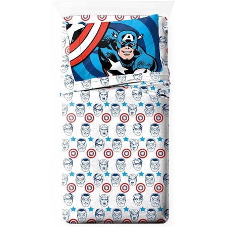 Marvel Comics 1st Avenger 3 Piece Twin Size Sheet Set