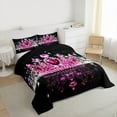 thumbnail image 3 of Castle Fairy Teens Female Crystal Crown Full Size Comforter Sets 3-Piece,Dreamy Princess Bedding Comforter Set,Bling Glitter Lightweight Bedding Sets,Microfiber Bedroom Decor,Reversible, 3 of 8