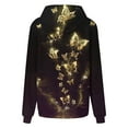 thumbnail image 4 of Usmixi Winter Hoodies for Women Womens Hooded Sweatshirt Plus Size Loose Fashion Pocket Drawstring Pullover Hoodie Sweater Casual Butterfly Print Hoodies 2023 Fall Long Sleeve Tops, 4 of 5