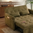 thumbnail image 5 of Accent Chair Sofa, Teddy Fabric with Solid Wooden Frame,Rainbow Design, 5 of 8