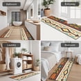 thumbnail image 5 of Ethnic Geometric Striped Pattern Kitchen Rugs Sets Of 3,Kitchen Runner Rugs Non Skid Washable,Decorative Kitchen Floor Mats for Kitchen,Sink,Laundry,17"x30"+ 17"x47" + 17"x59", 5 of 6
