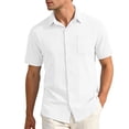 thumbnail image 1 of MDUKONU Haut pour Homme Coupe Régulière Coupe Régulière Chemise Classique Anti-Rétrécissement Blanc TG, 1 of 6