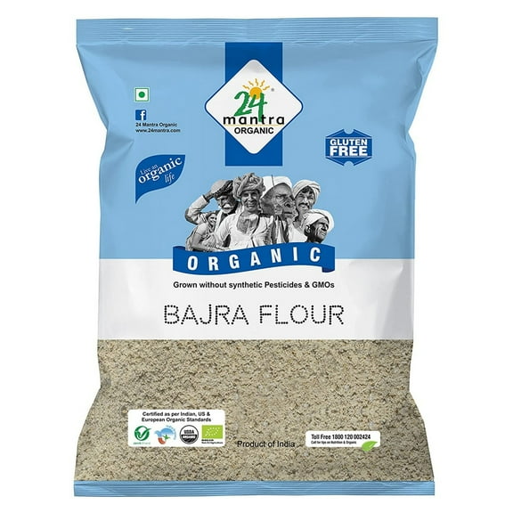 24 MANTRA Organic Bajra Flour (Pearl Millet Flour) - 2 LB