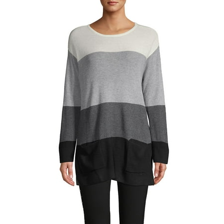 Vince Camuto Colorblock Sweater Antique, White, Petite Medium