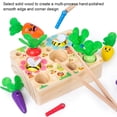 thumbnail image 4 of Juguete De Madera 3 En 1, Juego De Pesca, Juguete De Zanahoria, Juego De Captura De Gusanos, Habilidades Motoras, Juguete Educativo Para Niños Y Niñas Serendint FN005740-00, 4 of 6