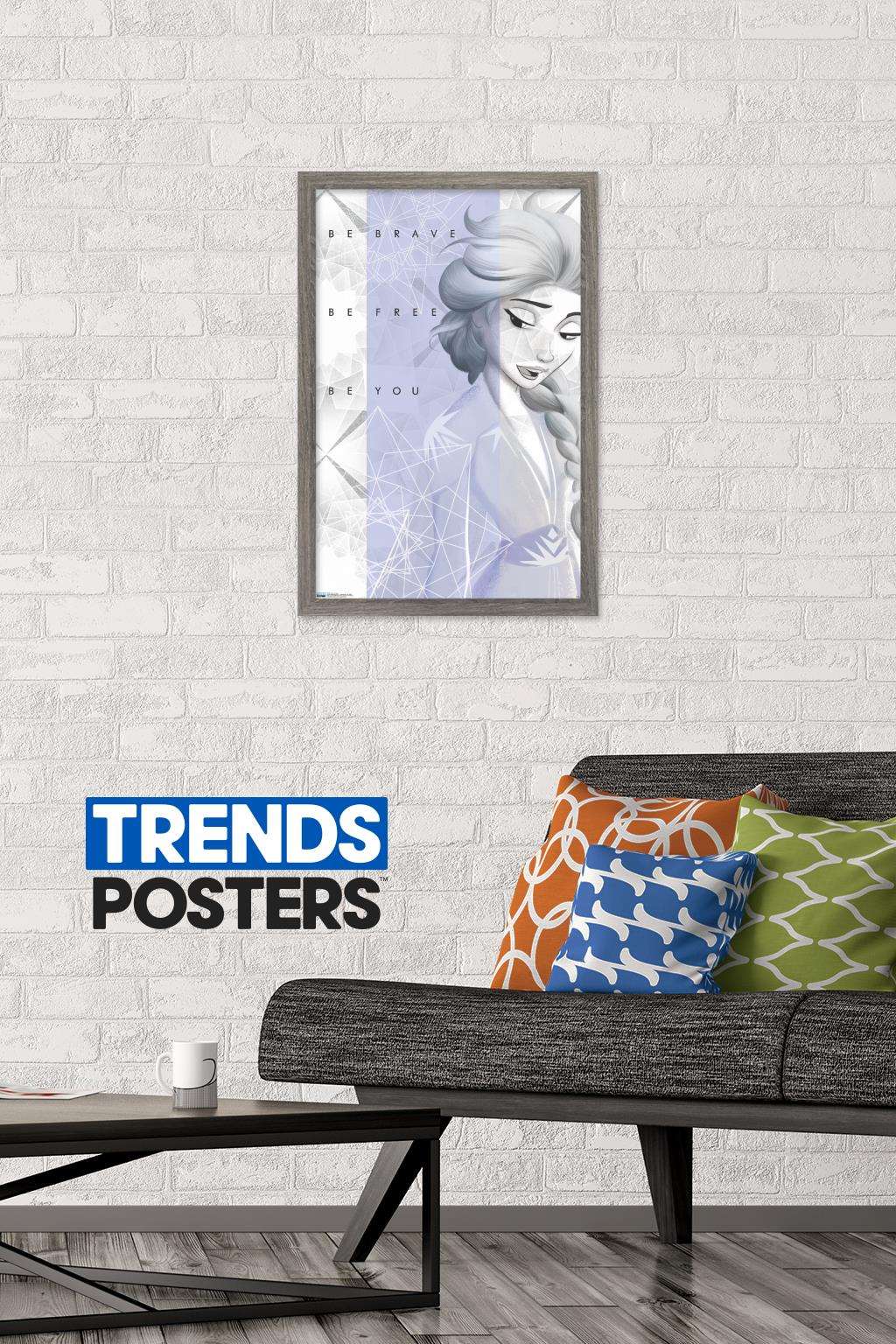 Disney Frozen 2 - Elsa Wall Poster, 14.725" x 22.375", Framed