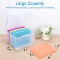 thumbnail image 2 of Duslogis 4”x6” Photo Storage Box - 6 Inner Acid-Free Photo Cases, Seed & Craft Organizer for Cards, Pictures, Stamps & Office Supplies (6 Colors), 2 of 7